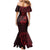 Oxblood Guam Latte Stone Tribal Tattoo Family Matching Mermaid Dress and Hawaiian Shirt Hafa Adai Six 7 One