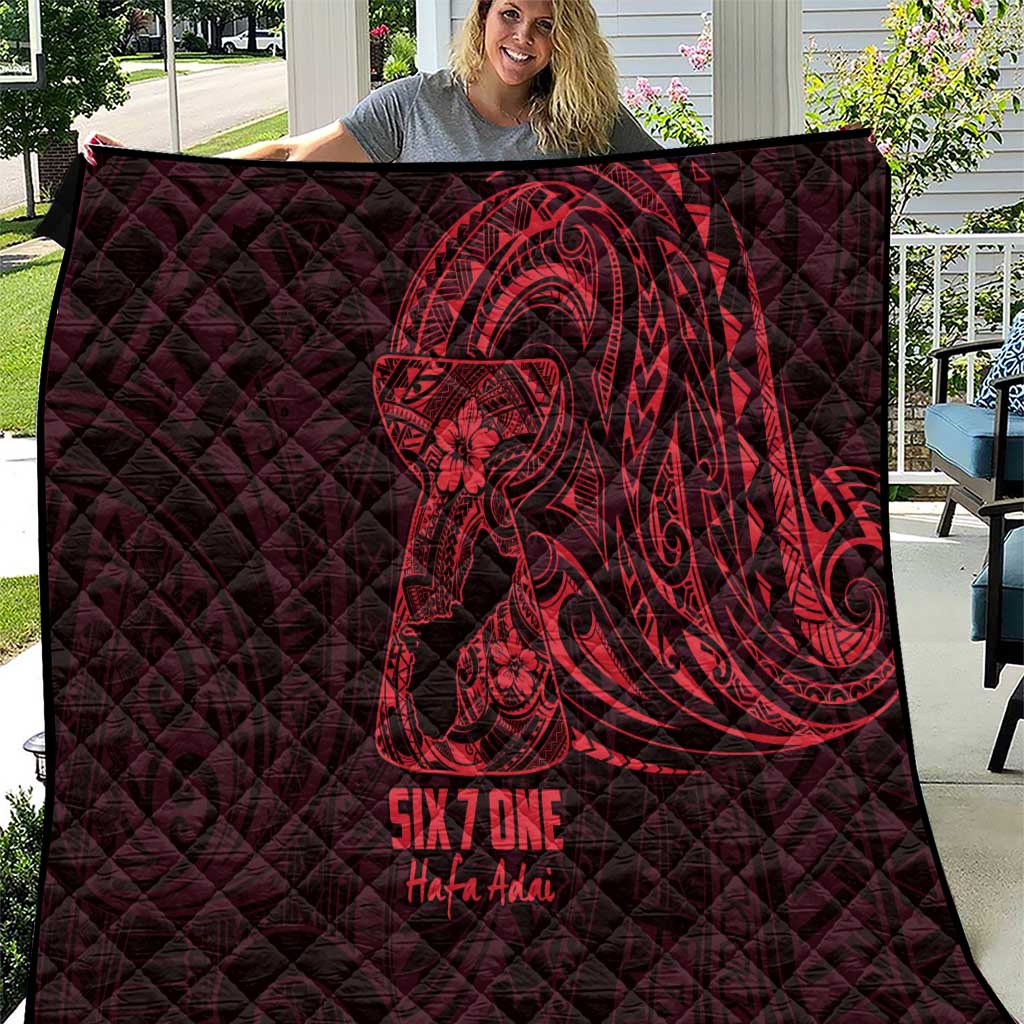 Oxblood Guam Latte Stone Tribal Tattoo Quilt Hafa Adai Six 7 One