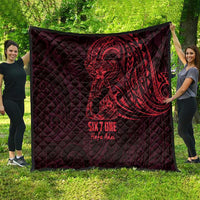 Oxblood Guam Latte Stone Tribal Tattoo Quilt Hafa Adai Six 7 One