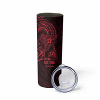 Oxblood Guam Latte Stone Tribal Tattoo Skinny Tumbler Hafa Adai Six 7 One LT9 - Polynesian Pride