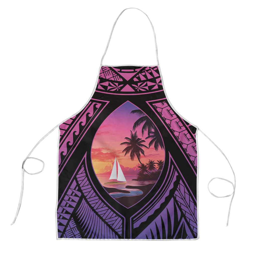 Guam Chamorro Artsy Apron Guahan Sunset Beach - Polynesian Pride