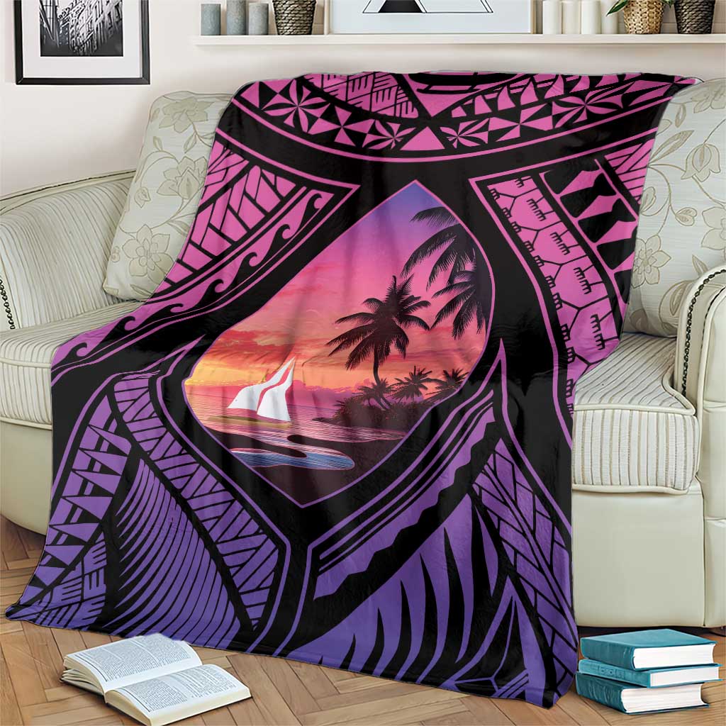 Guam Chamorro Artsy Blanket Guahan Sunset Beach