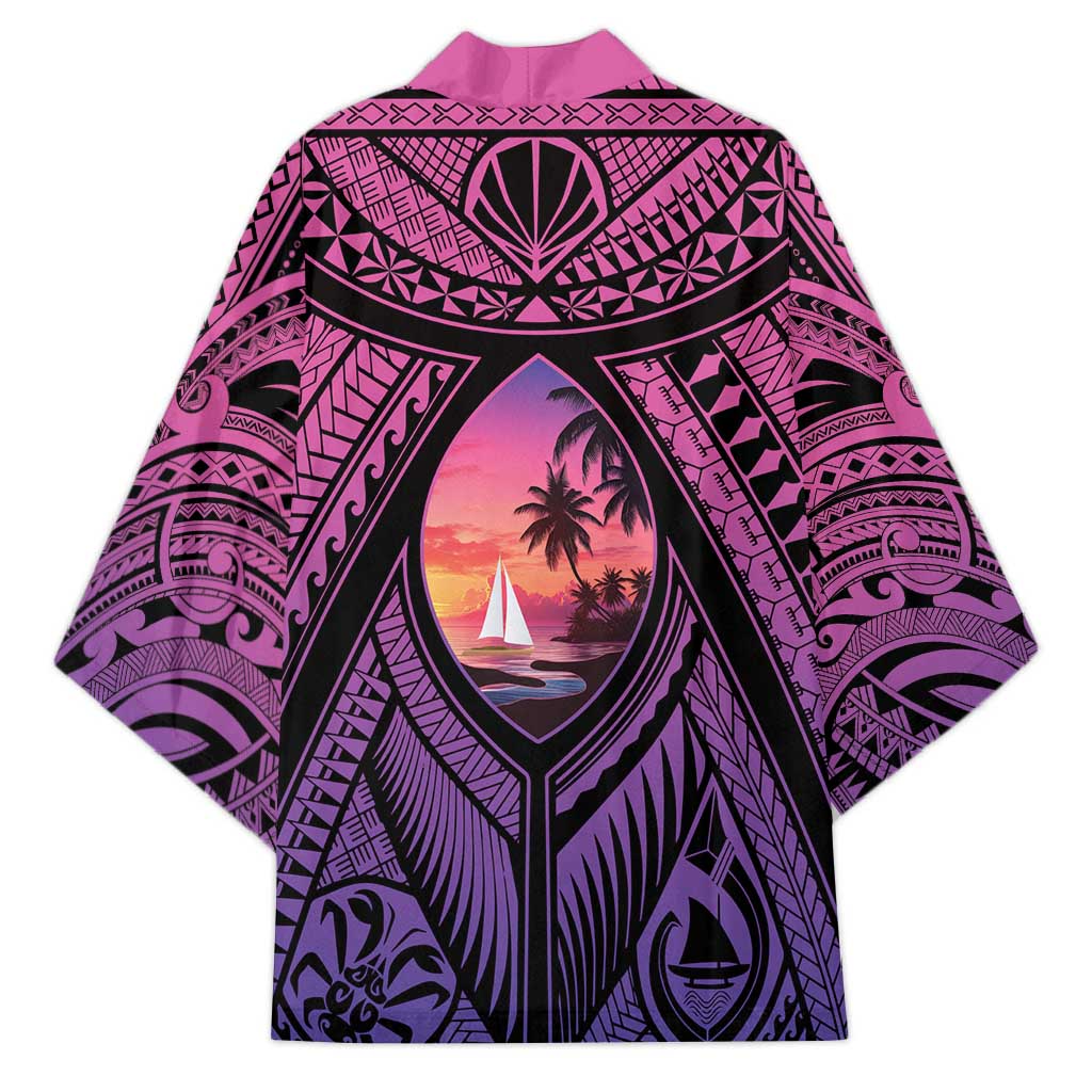 Guam Chamorro Artsy Kimono Guahan Sunset Beach - Polynesian Pride
