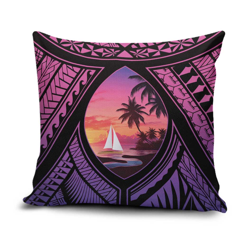 Guam Chamorro Artsy Pillow Cover Guahan Sunset Beach - Polynesian Pride