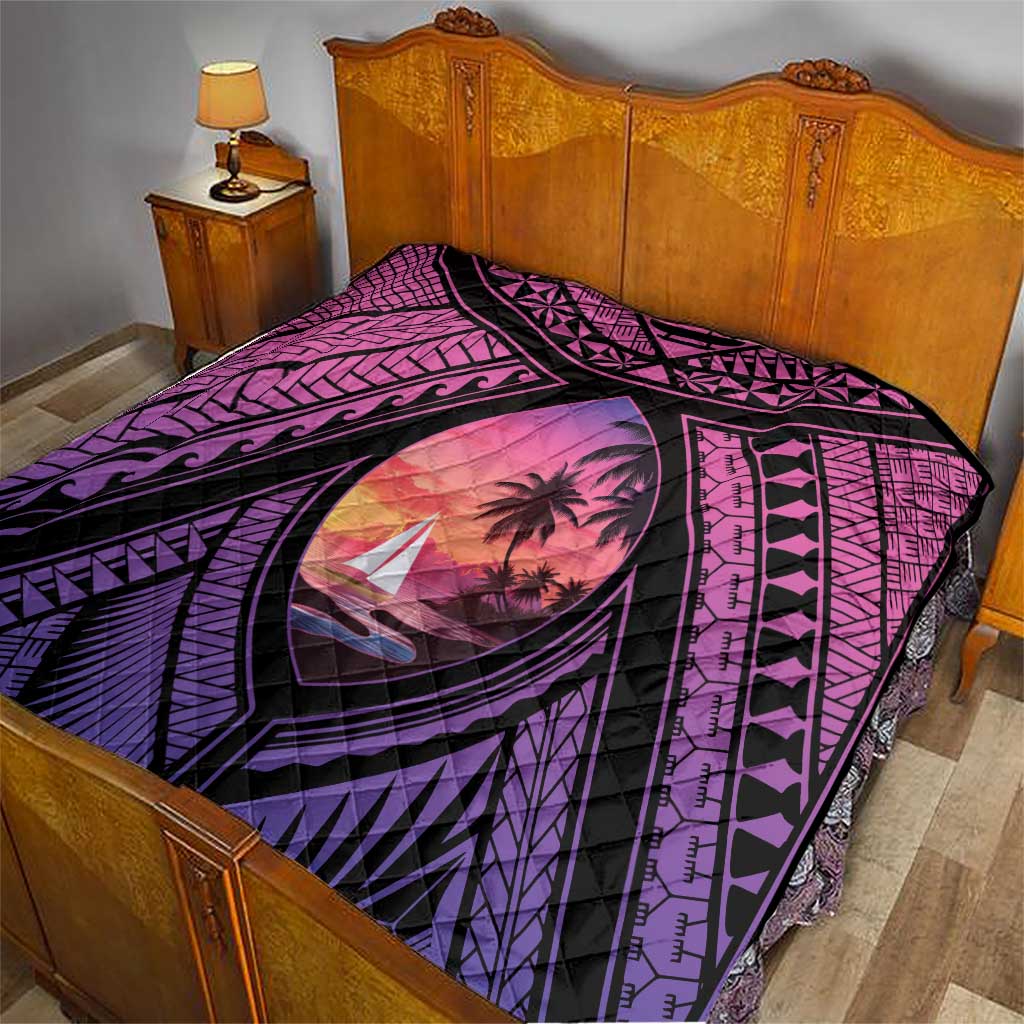Guam Chamorro Artsy Quilt Guahan Sunset Beach