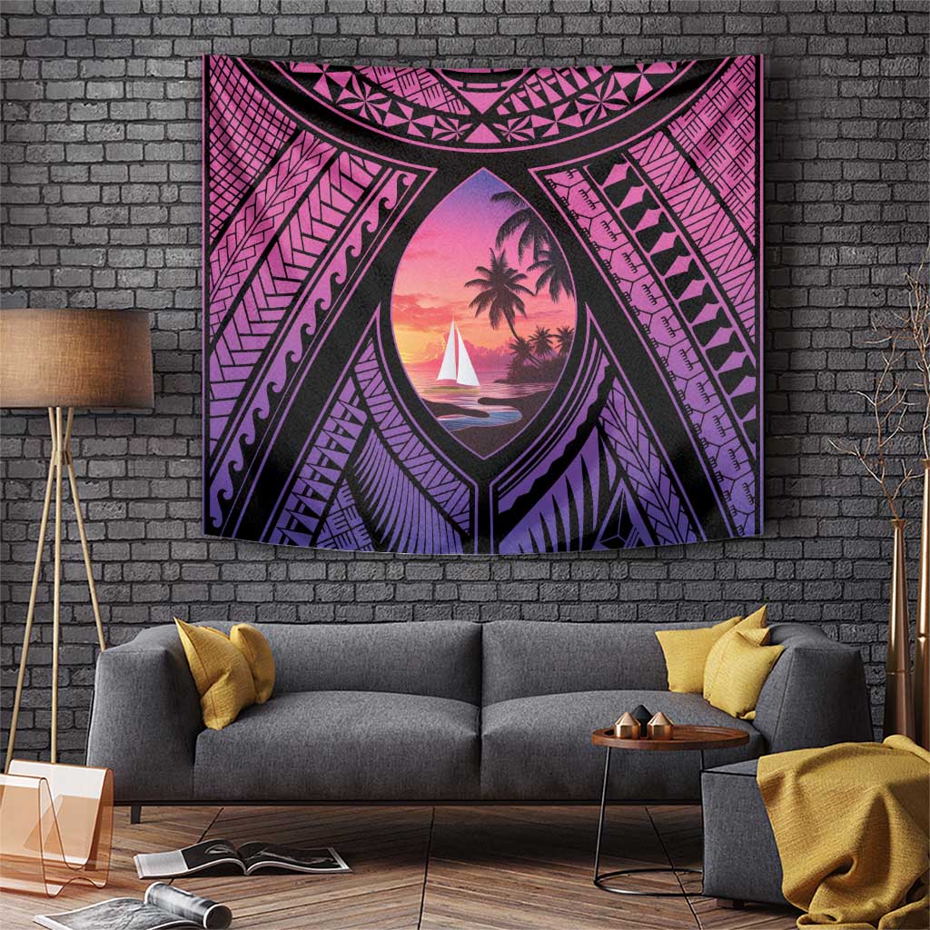 Guam Chamorro Artsy Tapestry Guahan Sunset Beach