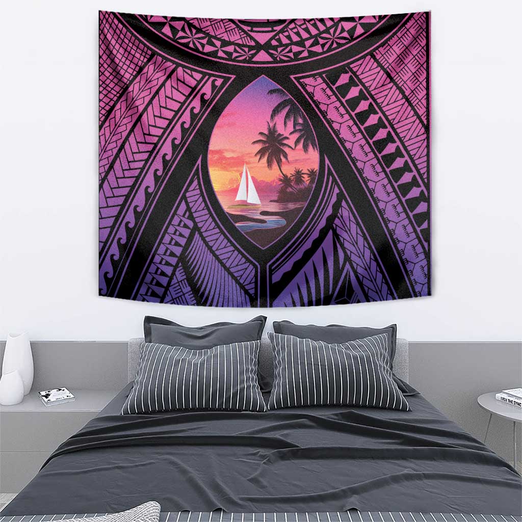 Guam Chamorro Artsy Tapestry Guahan Sunset Beach