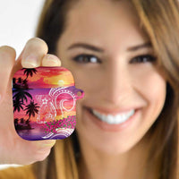 Guam Latte Stone with Map AirPods Case Bougainvillea Beach Sunset - Polynesian Pride