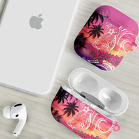Guam Latte Stone with Map AirPods Case Bougainvillea Beach Sunset - Polynesian Pride