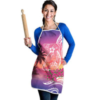 Guam Latte Stone with Map Apron Bougainvillea Beach Sunset - Polynesian Pride