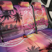 Guam Latte Stone with Map Back Car Seat Cover Bougainvillea Beach Sunset LT9 - Polynesian Pride