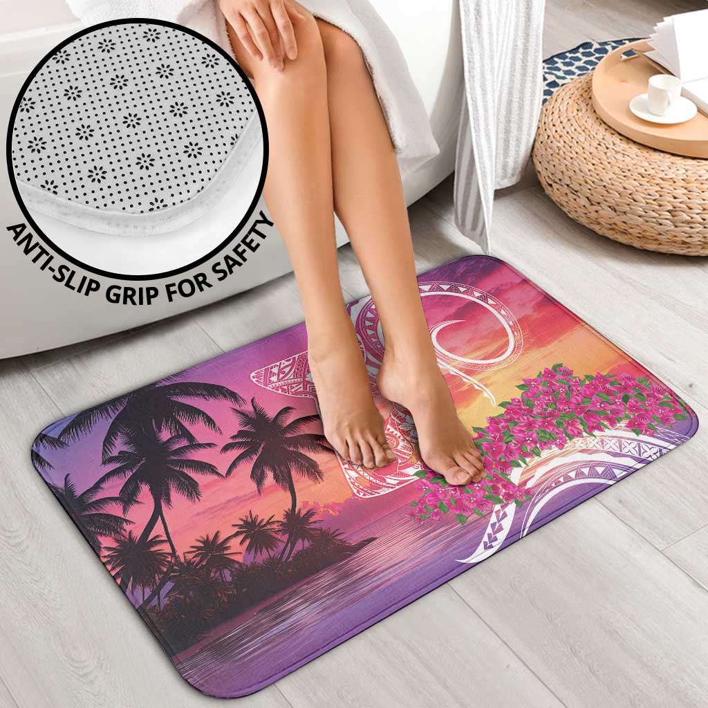 Guam Latte Stone with Map Bathroom Set Bougainvillea Beach Sunset - Polynesian Pride