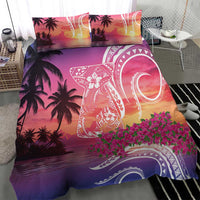 Guam Latte Stone with Map Bedding Set Bougainvillea Beach Sunset LT9 - Polynesian Pride