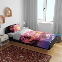 Guam Latte Stone with Map Bedding Set Bougainvillea Beach Sunset LT9 - Polynesian Pride