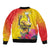 Papua New Guinea Cultural Tropical Flowers Bomber Jacket
