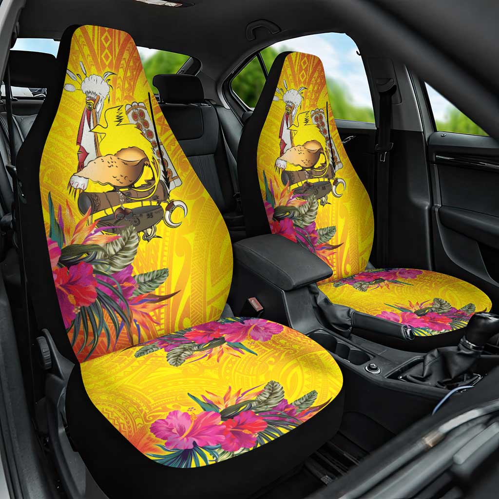 Papua New Guinea Cultural Tropical Flowers Car Seat Cover