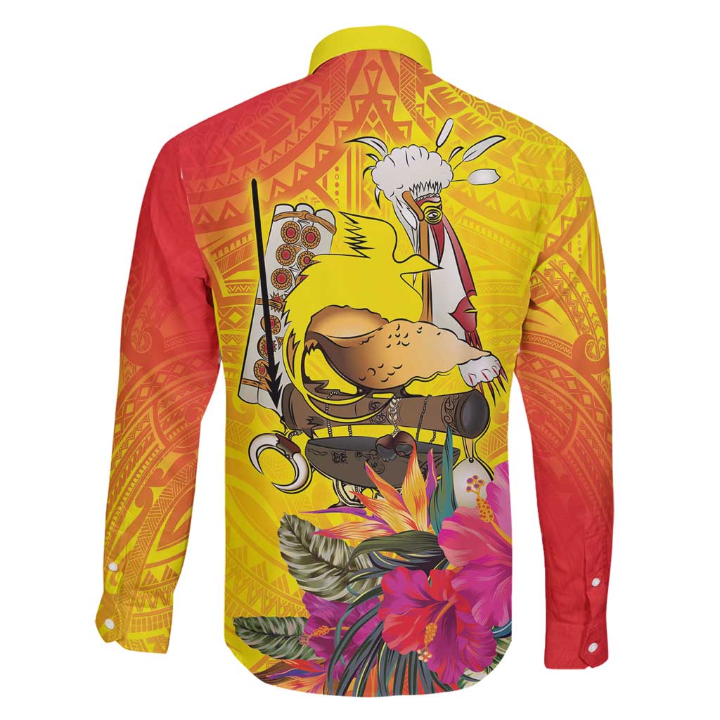 Papua New Guinea Cultural Tropical Flowers Family Matching Summer Maxi Dress and Hawaiian Shirt