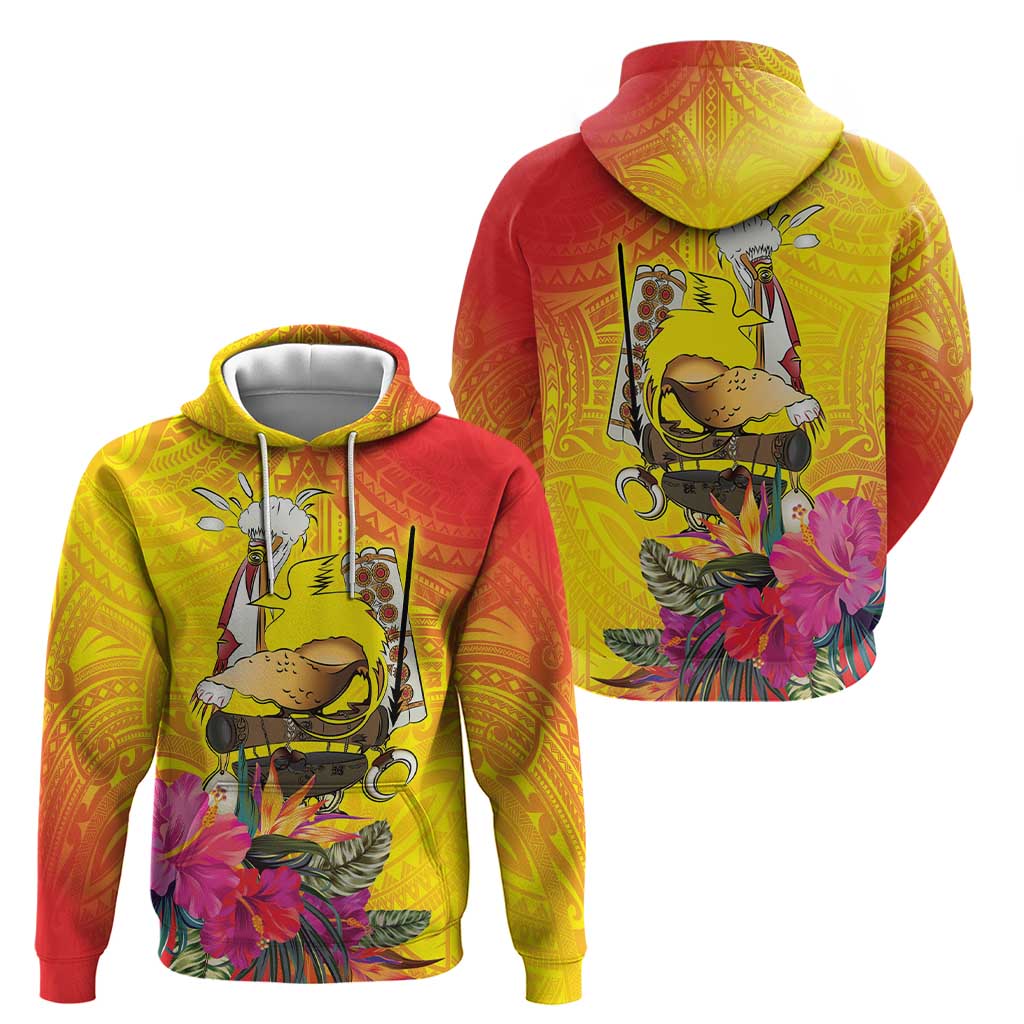 Papua New Guinea Cultural Tropical Flowers Hoodie