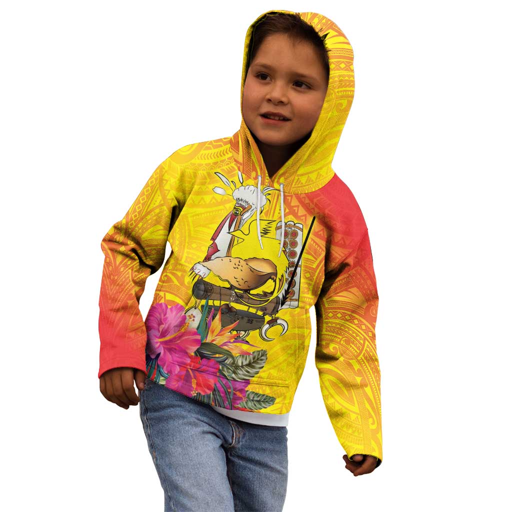 Papua New Guinea Cultural Tropical Flowers Kid Hoodie