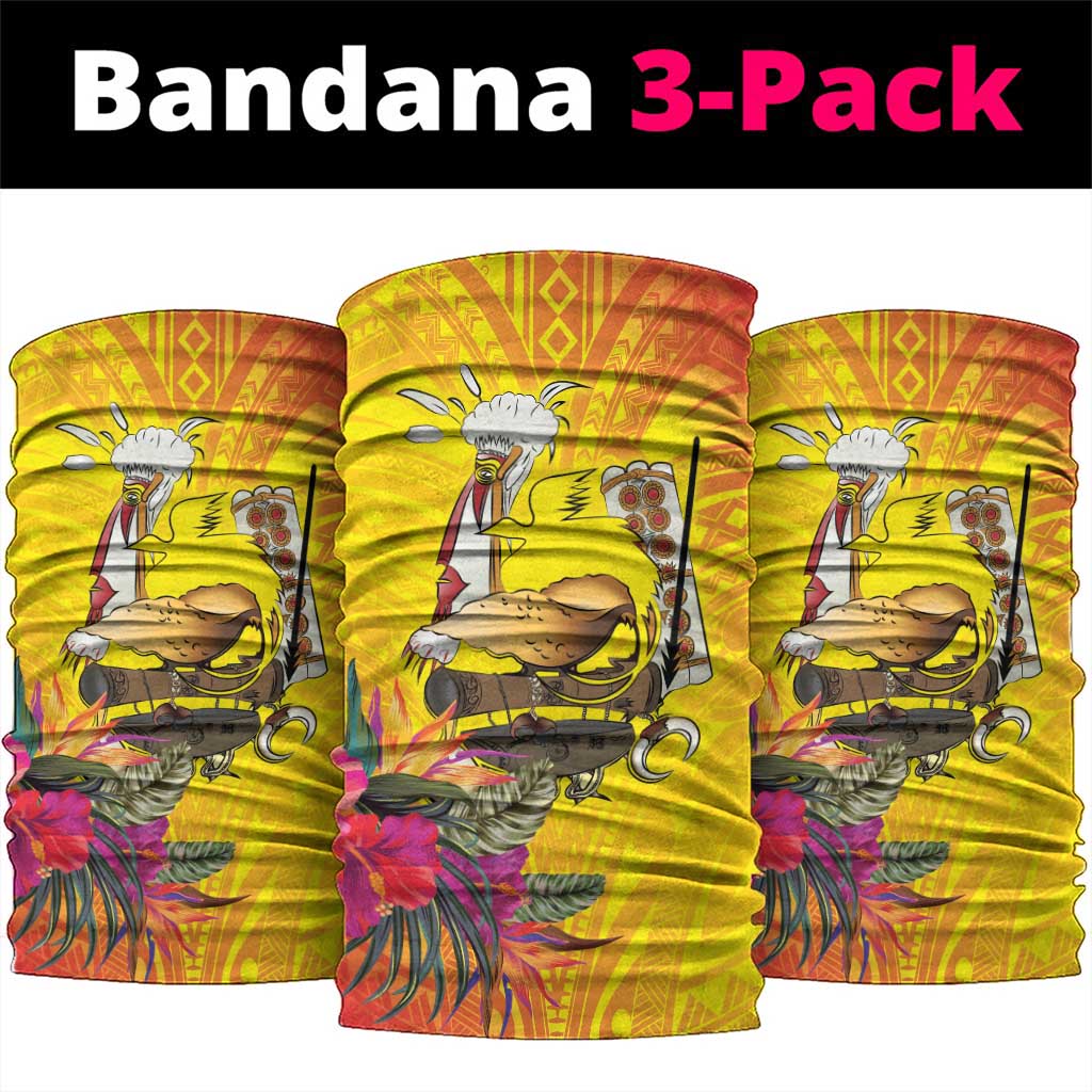 Papua New Guinea Cultural Tropical Flowers Neck Gaiter - Polynesian Pride