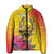 Papua New Guinea Cultural Tropical Flowers Padded Jacket - Polynesian Pride