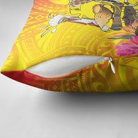 Papua New Guinea Cultural Tropical Flowers Pillow Cover - Polynesian Pride