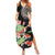 Personalized Japanese Koi Fish Summer Maxi Dress with Polynesian Pattern