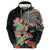 Personalized Japanese Koi Fish Zip Hoodie with Polynesian Pattern