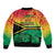 Hapi 45th Indipendens Dei Vanuatu Bomber Jacket Yumi 1980 with Vanuatuan Beach Landscape