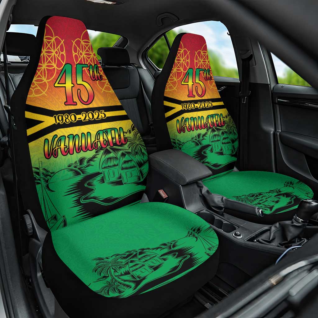 Hapi 45th Indipendens Dei Vanuatu Car Seat Cover Yumi 1980 with Vanuatuan Beach Landscape