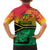 Hapi 45th Indipendens Dei Vanuatu Family Matching Long Sleeve Bodycon Dress and Hawaiian Shirt Yumi 1980 with Vanuatuan Beach Landscape