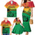 Hapi 45th Indipendens Dei Vanuatu Family Matching Mermaid Dress and Hawaiian Shirt Yumi 1980 with Vanuatuan Beach Landscape