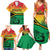 Hapi 45th Indipendens Dei Vanuatu Family Matching Summer Maxi Dress and Hawaiian Shirt Yumi 1980 with Vanuatuan Beach Landscape
