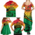 Hapi 45th Indipendens Dei Vanuatu Family Matching Summer Maxi Dress and Hawaiian Shirt Yumi 1980 with Vanuatuan Beach Landscape