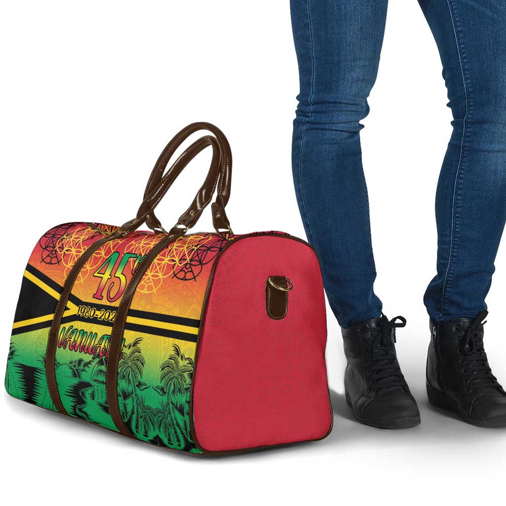 Hapi 45th Indipendens Dei Vanuatu Travel Bag Yumi 1980 with Vanuatuan Beach Landscape - Polynesian Pride