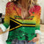 Hapi 45th Indipendens Dei Vanuatu Women Casual Shirt Yumi 1980 with Vanuatuan Beach Landscape