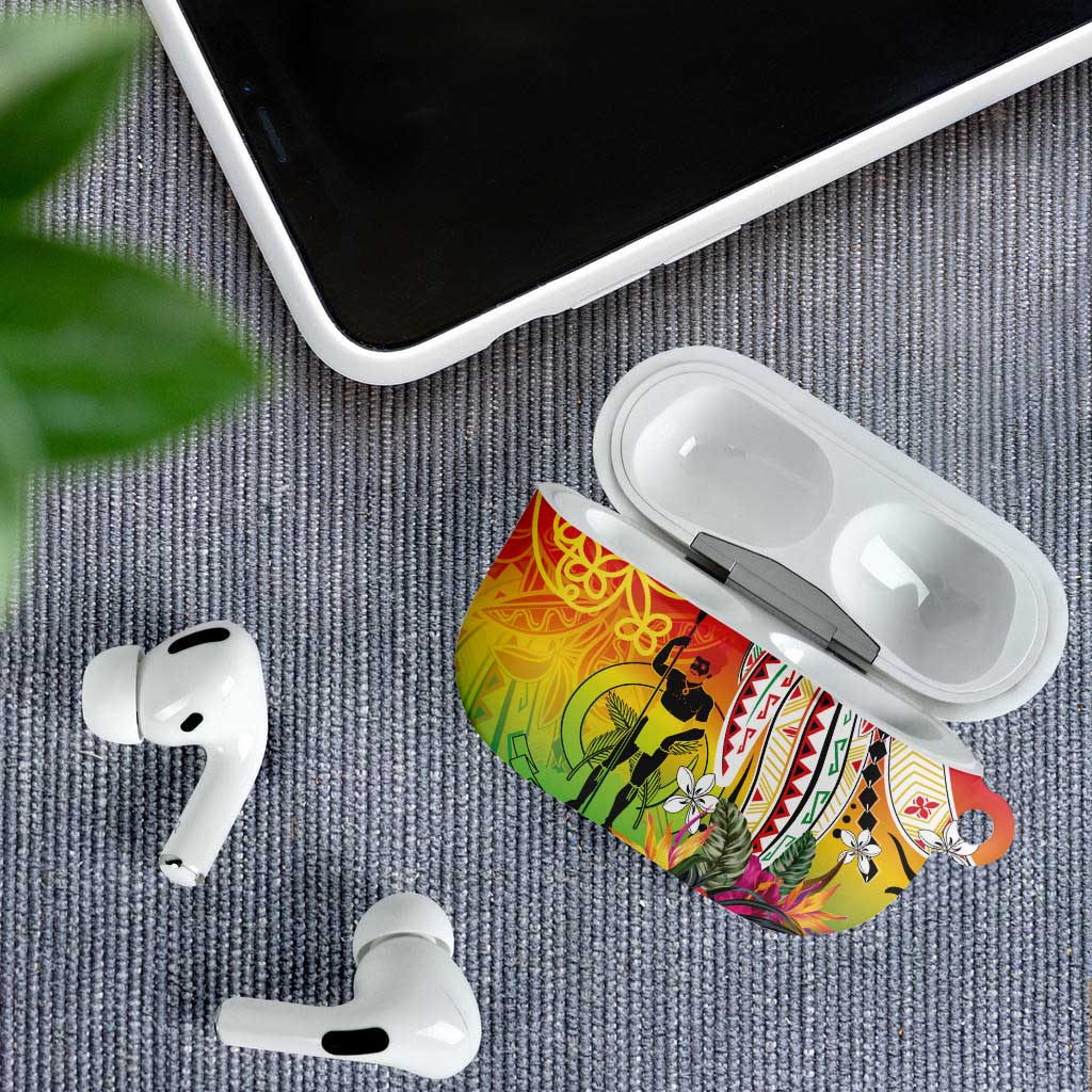 Vanuatu 45th Anniversary AirPods Case Polynesian with Sand Drawing Pattern - Polynesian Pride