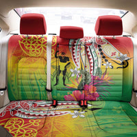 Vanuatu 45th Anniversary Back Car Seat Cover Polynesian with Sand Drawing Pattern