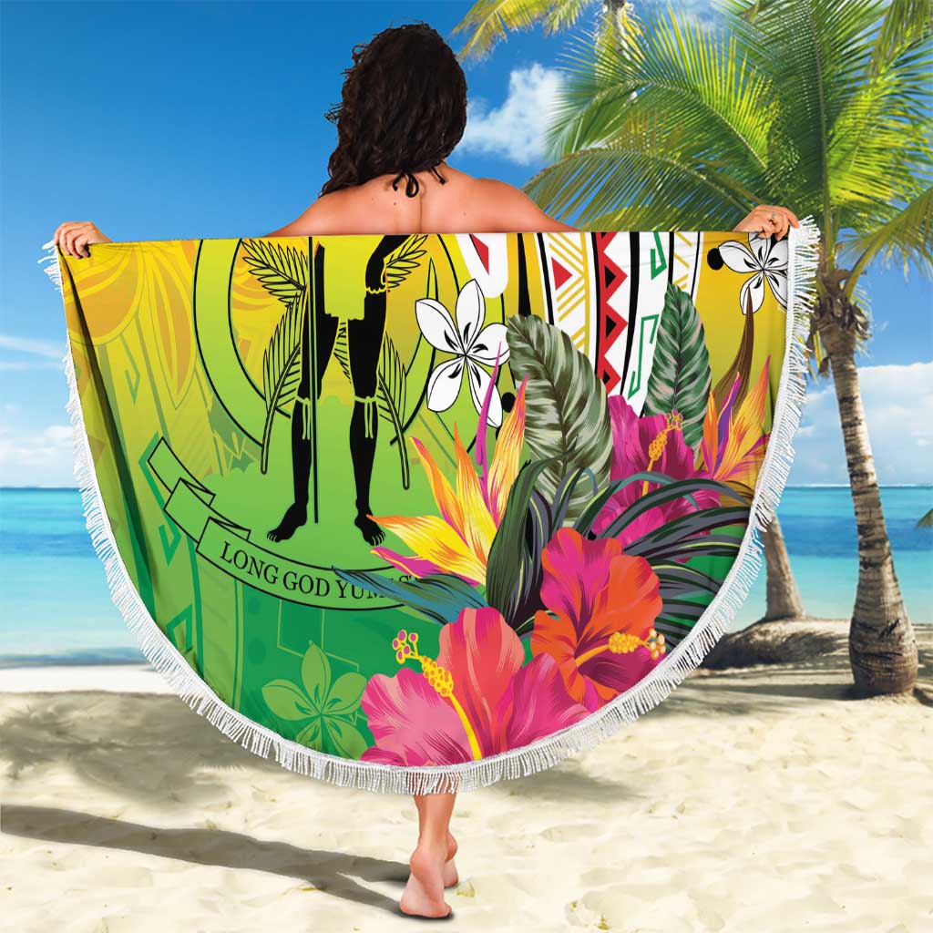 Vanuatu 45th Anniversary Beach Blanket Polynesian with Sand Drawing Pattern