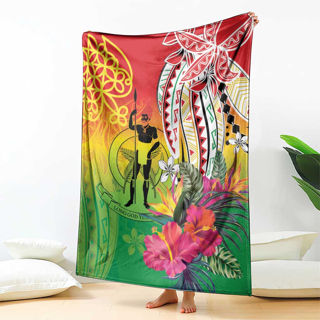 Vanuatu 45th Anniversary Blanket Polynesian with Sand Drawing Pattern