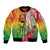Vanuatu 45th Anniversary Bomber Jacket Polynesian with Sand Drawing Pattern