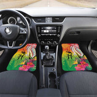Vanuatu 45th Anniversary Car Mats Polynesian with Sand Drawing Pattern