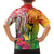 Vanuatu 45th Anniversary Family Matching Long Sleeve Bodycon Dress and Hawaiian Shirt Polynesian with Sand Drawing Pattern