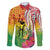 Vanuatu 45th Anniversary Family Matching Short Sleeve Bodycon Dress and Hawaiian Shirt Polynesian with Sand Drawing Pattern