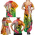 Vanuatu 45th Anniversary Family Matching Summer Maxi Dress and Hawaiian Shirt Polynesian with Sand Drawing Pattern