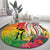 Vanuatu 45th Anniversary Round Carpet Polynesian with Sand Drawing Pattern