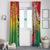 Vanuatu 45th Anniversary Window Curtain Polynesian with Sand Drawing Pattern