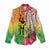 Vanuatu 45th Anniversary Women Casual Shirt Polynesian with Sand Drawing Pattern