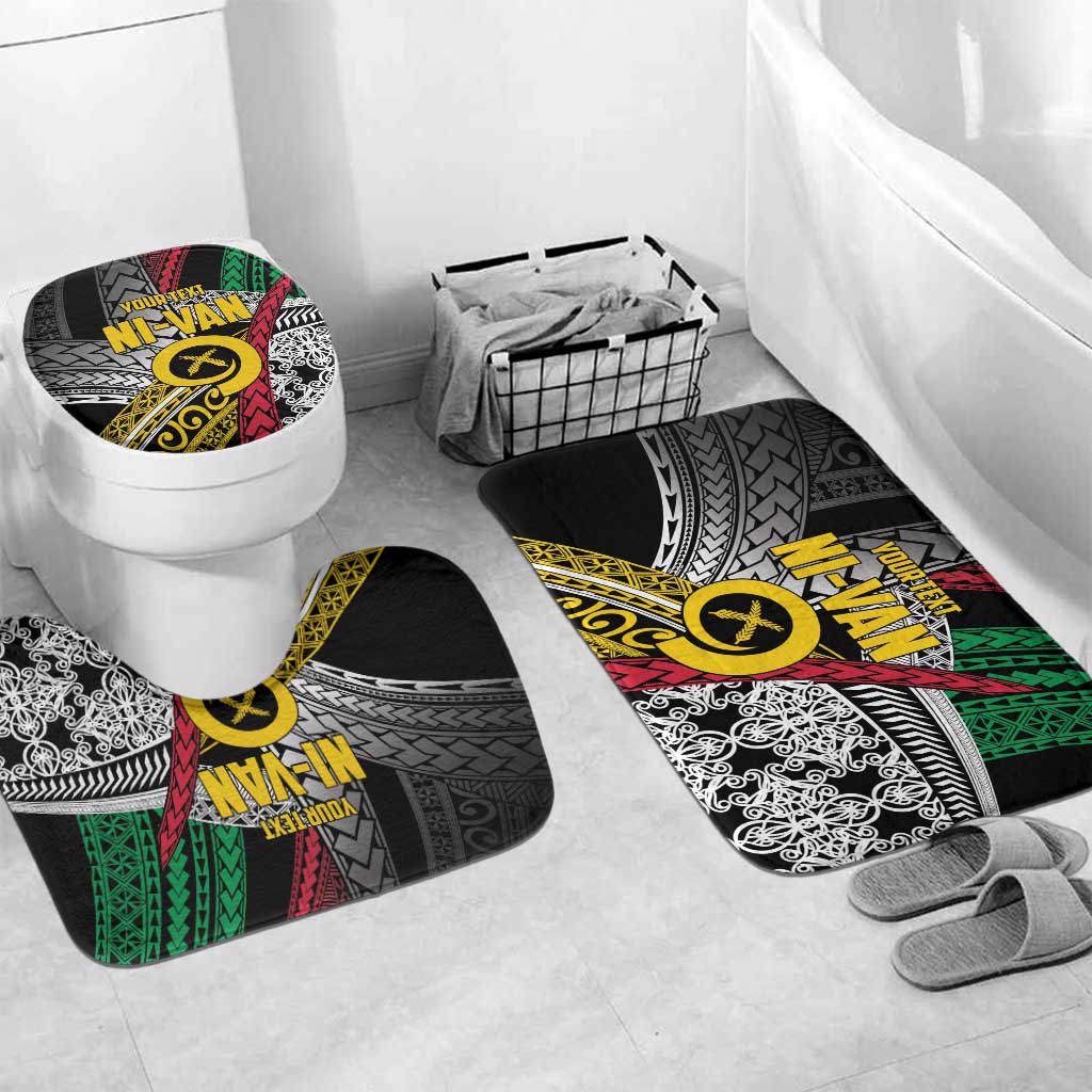 Vanuatu Proud to be Ni-van Personalised Bathroom Set with Mutis En Atan Patterns - Polynesian Pride