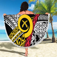 Vanuatu Proud to be Ni-van Personalised Beach Blanket with Mutis En Atan Patterns